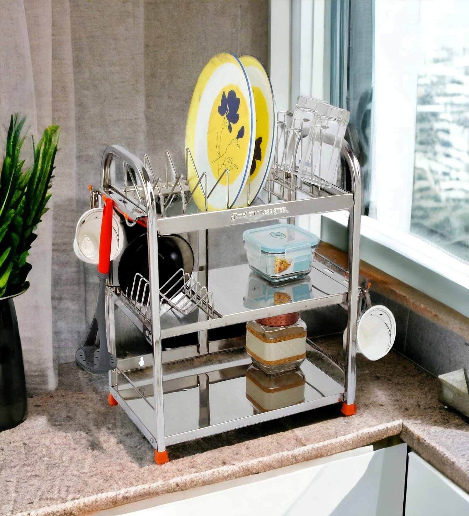 Schneckenförmiges Gemüsesieb - Drehbares Spülkorb Für Küche