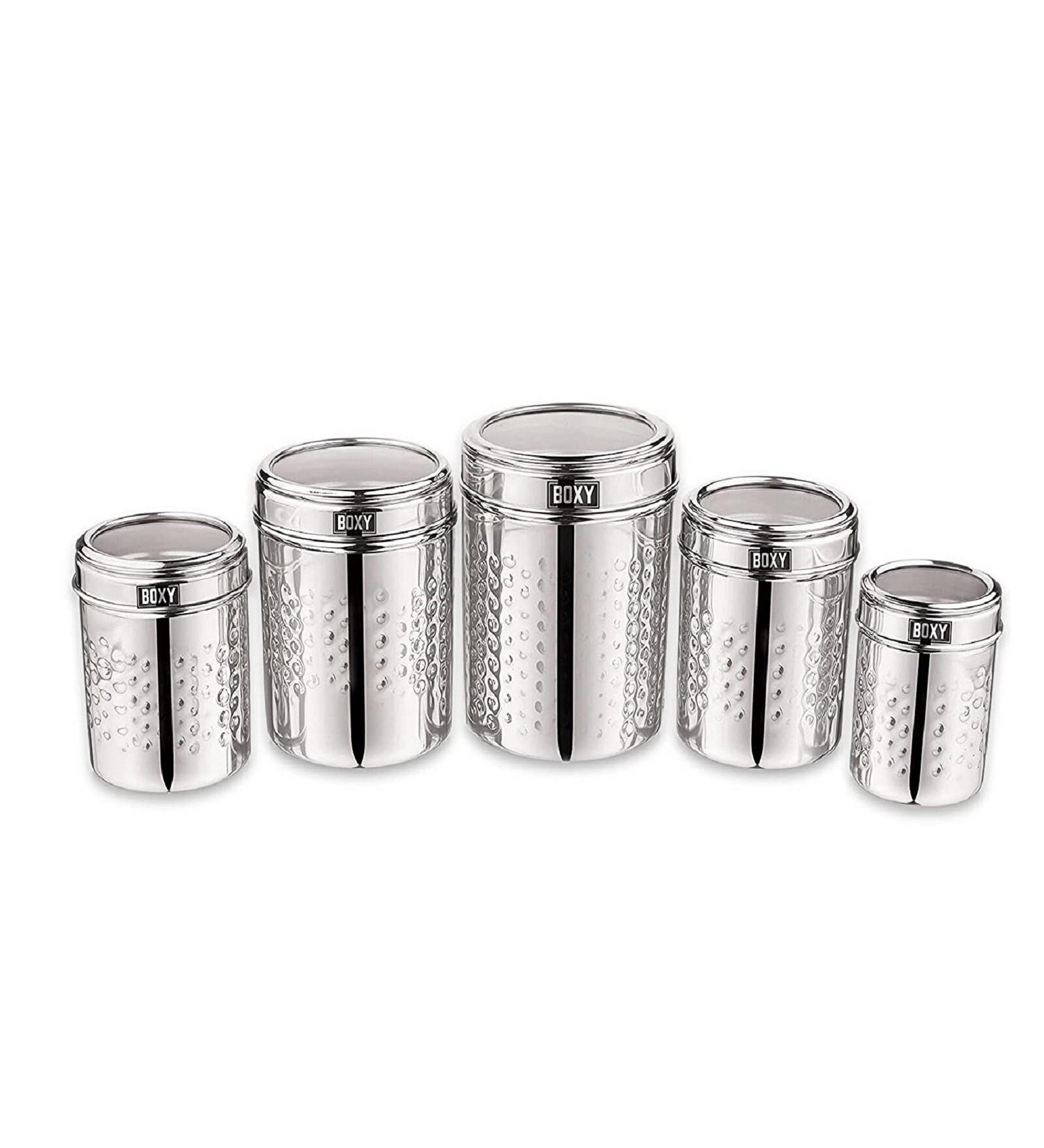 Buy Premium Stainless Steel Kitchen Container Set of 5 By Boxy Home at
