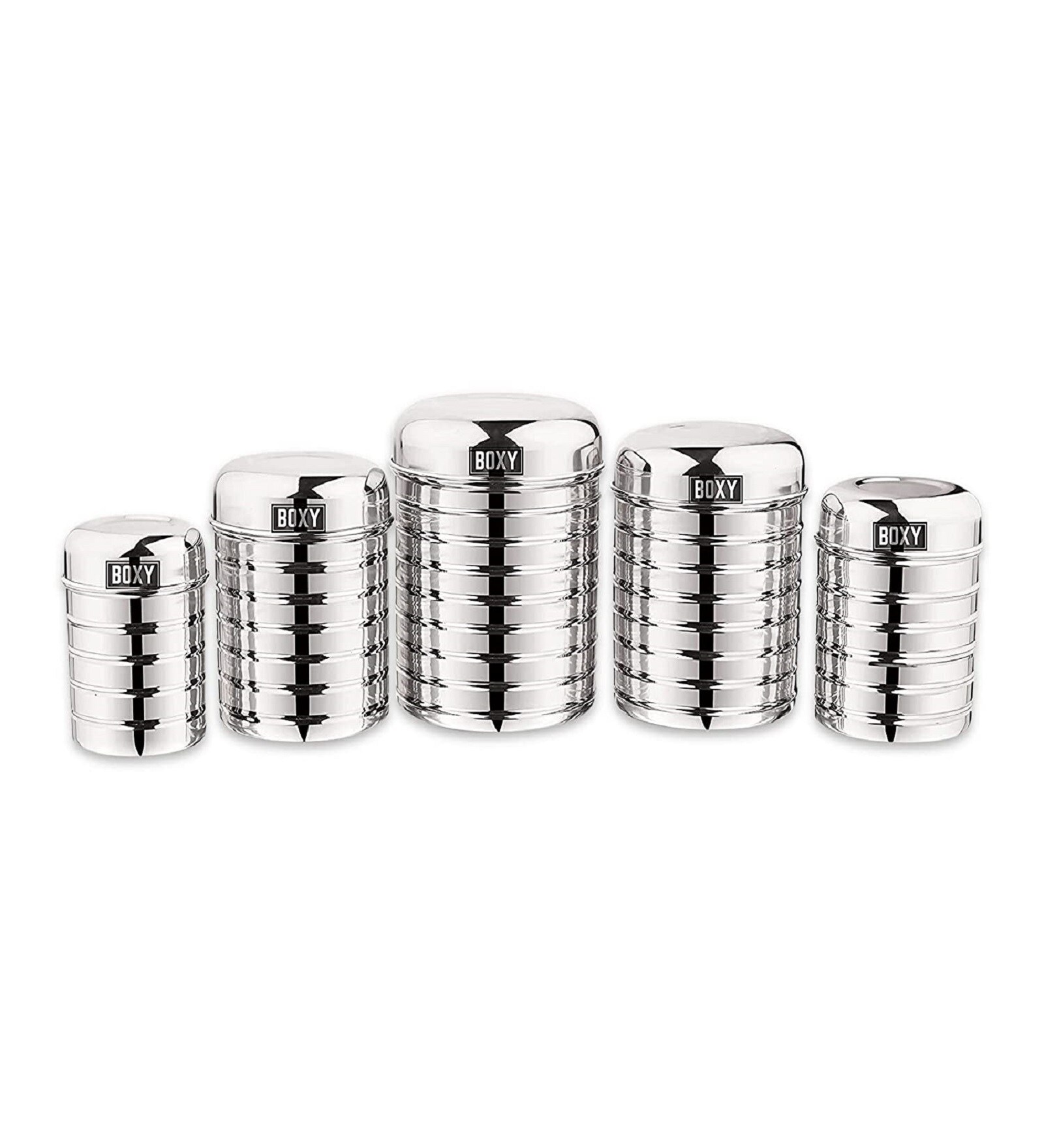 Buy Premium Stainless Steel Kitchen Container Set of 5 By Boxy Home at