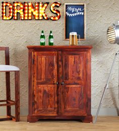 Classic Elegant Kitchen Table Bars stanfield solid wood bar cabinet in honey oak finish