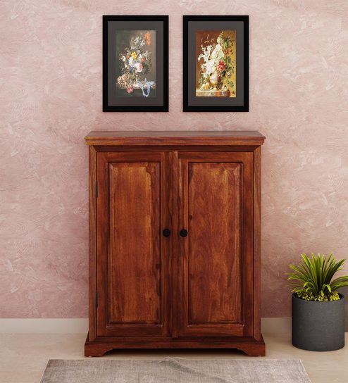 Buy Stanfield Solid Wood Shoe Cabinet In Honey Oak Finish By Amberville Online Traditional Shoe Cabinets Shoe Racks Furniture Pepperfry Product