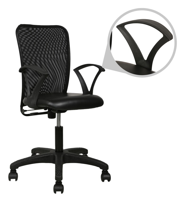 Stella Ergonomic Chair In Black Colour By Sgs Industries