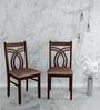 HomeTown Stella Solid Wood Dining Chair In Dark Walnut Finish (Set Of 2)