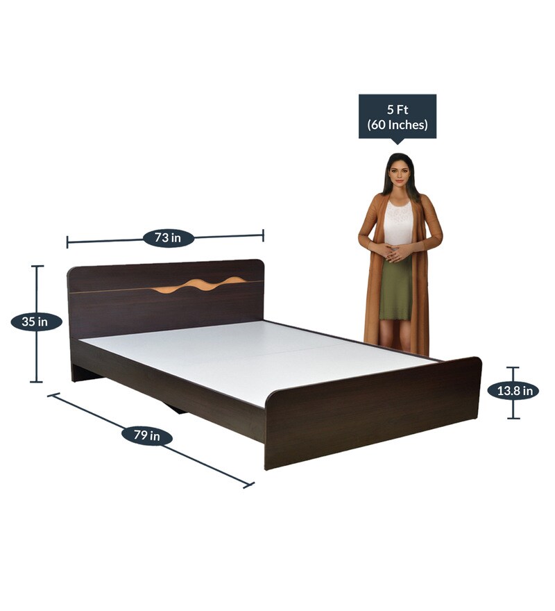 Buy Swirl King Size Bed in Denver Oak Finish by Hometown Online