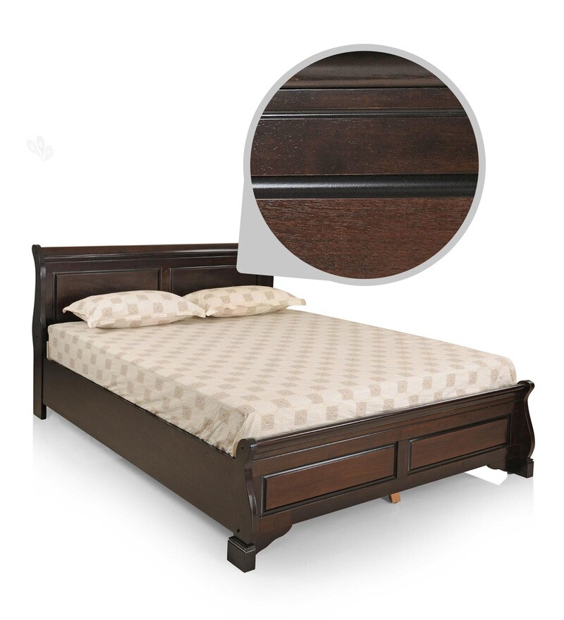 Buy Sydney Queen size Bed by RoyalOak Online Transitional Queen Size
