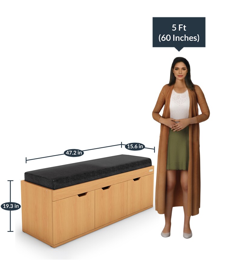 Buy Three Door Shoe in Honey Colour by Godrej