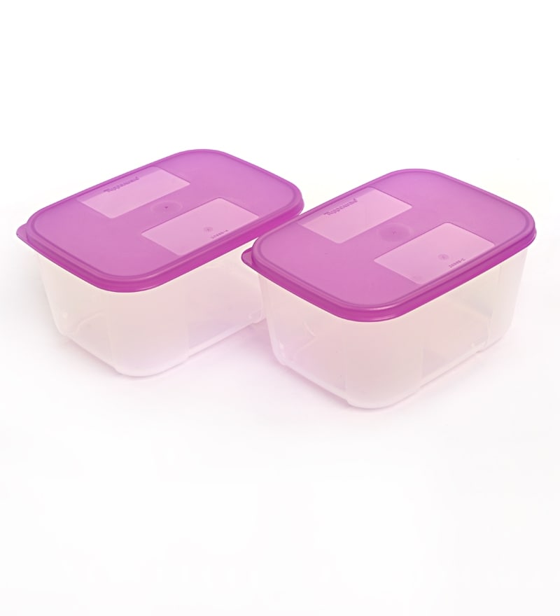 Buy Tupperware Freezer Mate Pink 700 ML Storage Container - Set of 4 ...