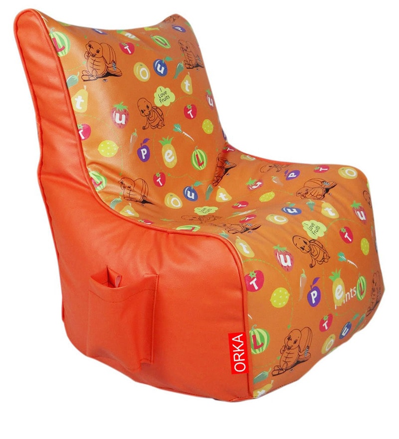 Buy Mickey Mouse Kids Bean Bag Cover In Multicolour By Orka