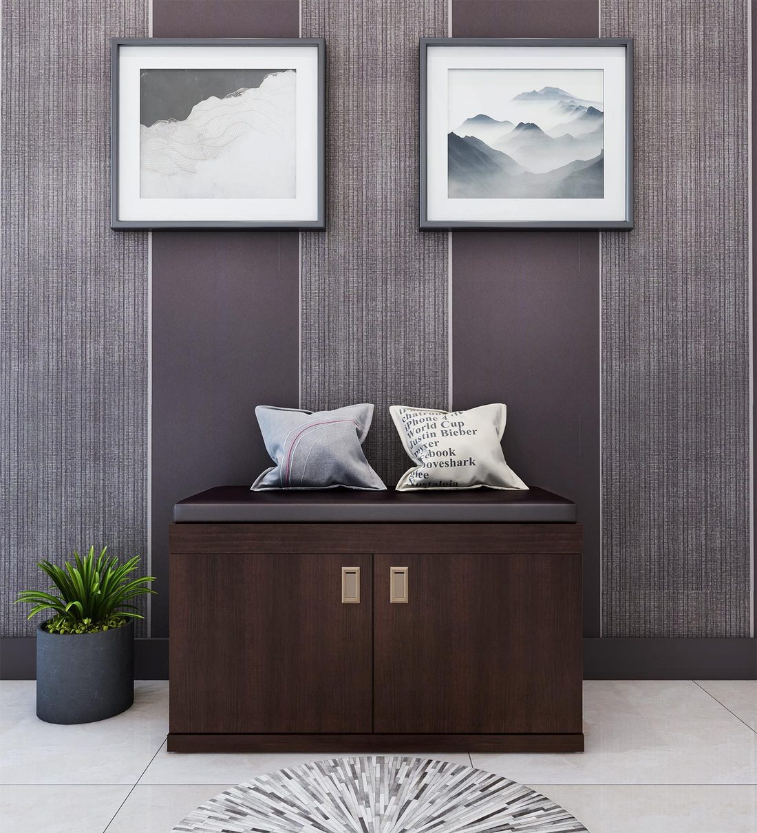 Buy Shoe Shoe Rack with Seating in Wenge Finish with 3 Tier at 54 OFF