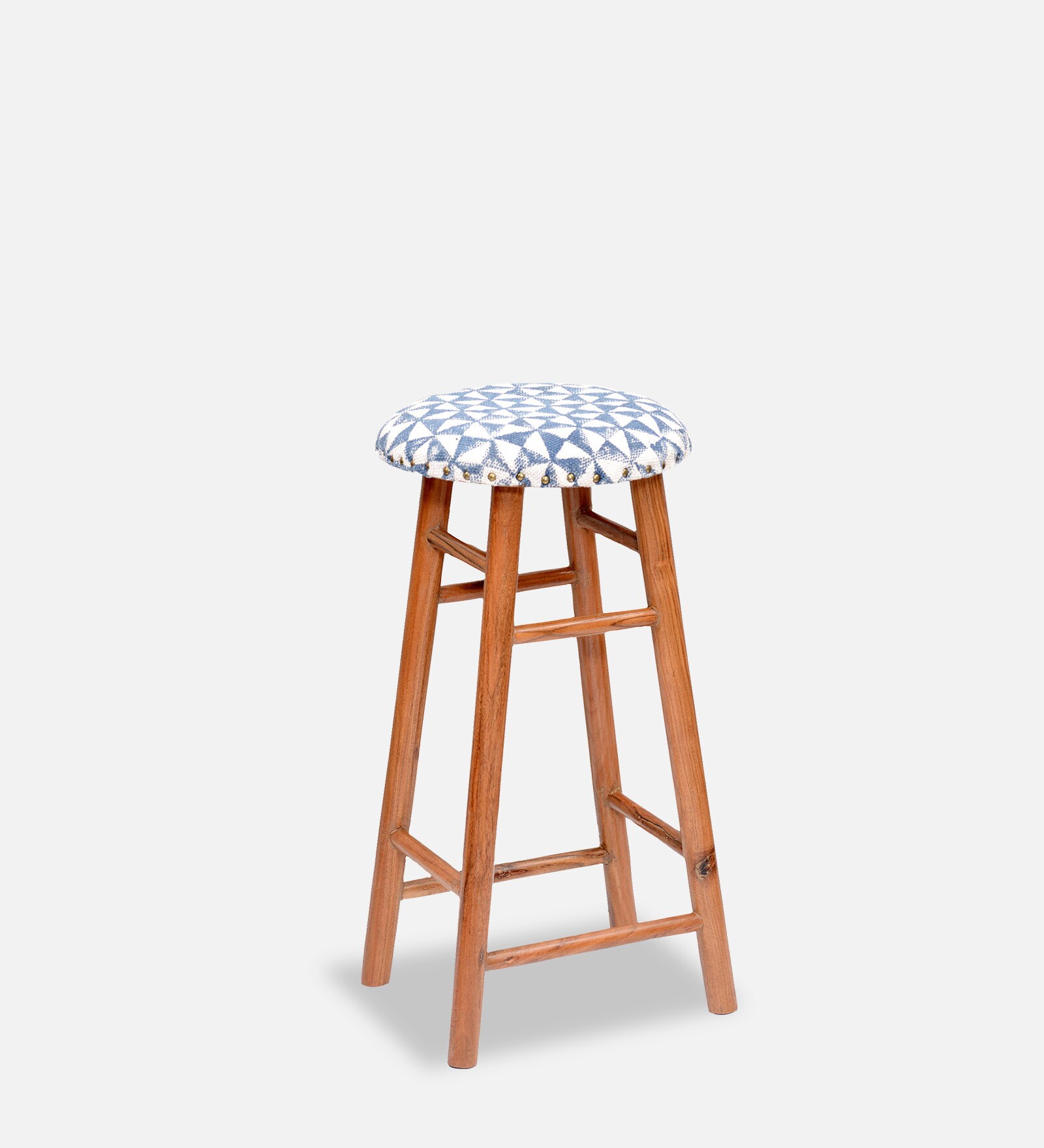 Buy Upholstered Bar Stool In Blue Colour at 27 OFF by Natural Furnish Pepperfry