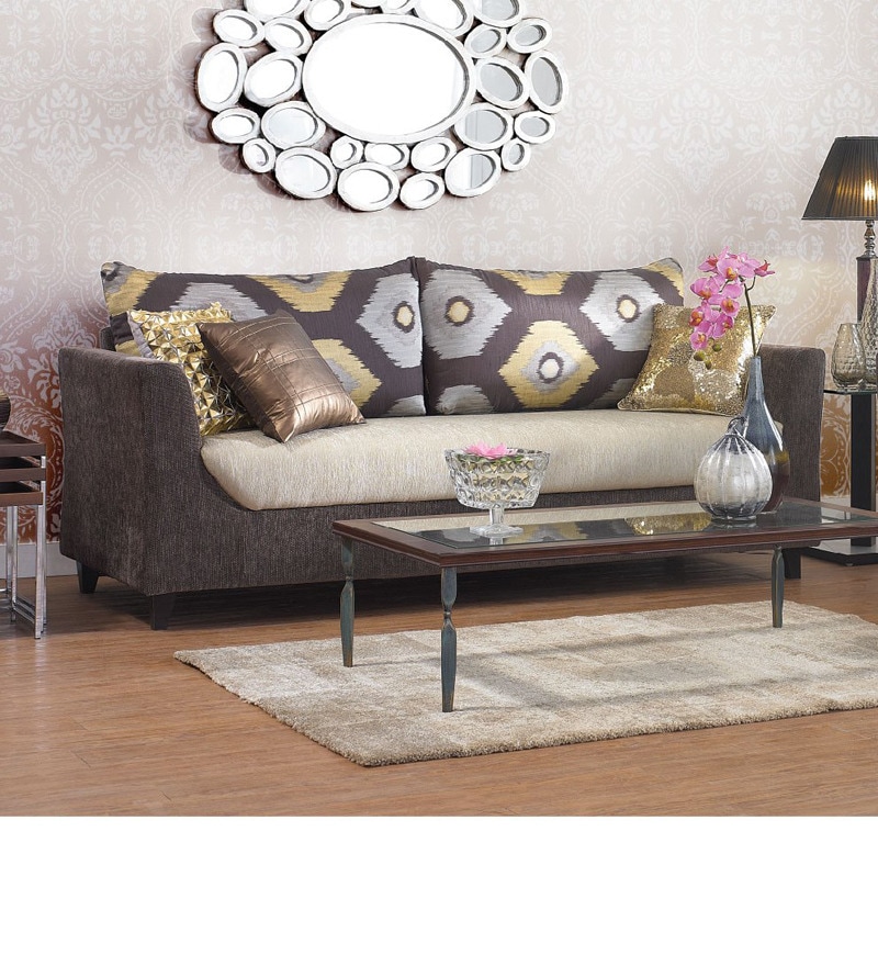 Urban Living Mumbai Glitz Sofa Set 1 Three Seater Sofa + 1 Two Seater Sofa by Urban Living