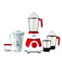 USHA MG 3775 750W Mixer Grinder with 5 Jars in Red and White Colour