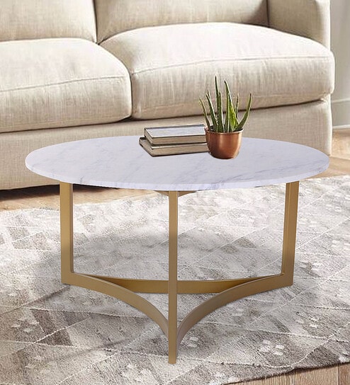 Buy Veronna Coffee Table In Golden Powder Colour Online - Contemporary ...