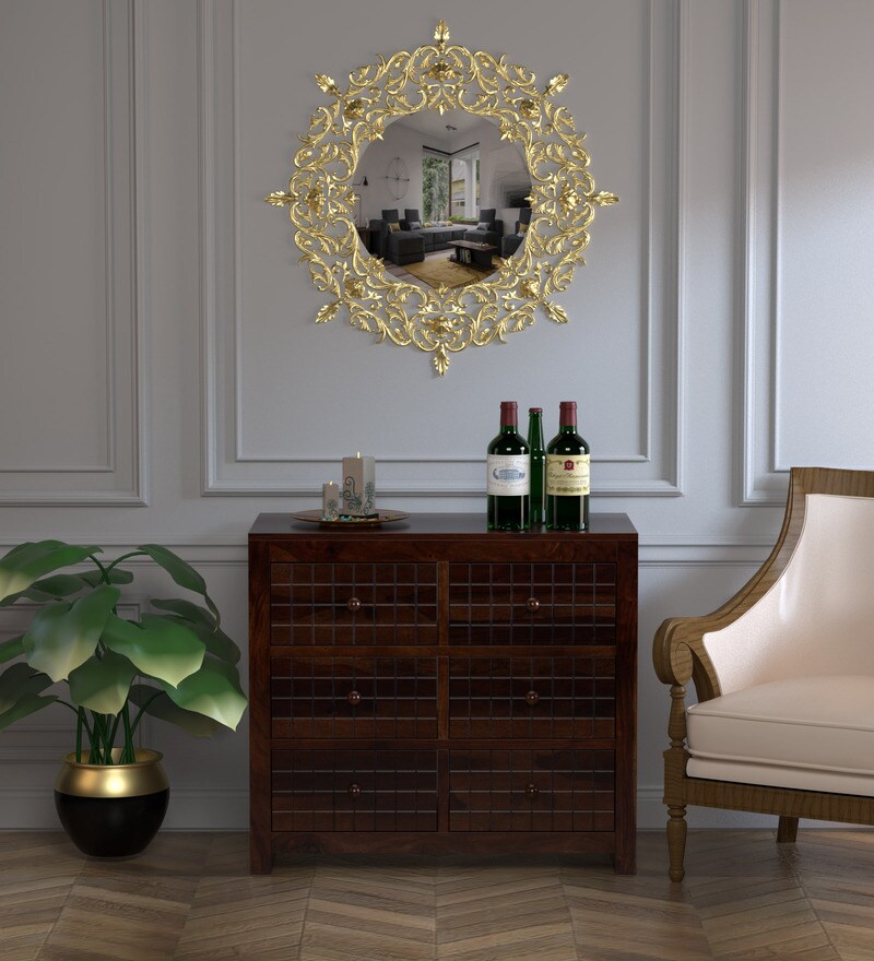 Buy Blume Chest Of Three Drawers In Brown Finish By Durian Online