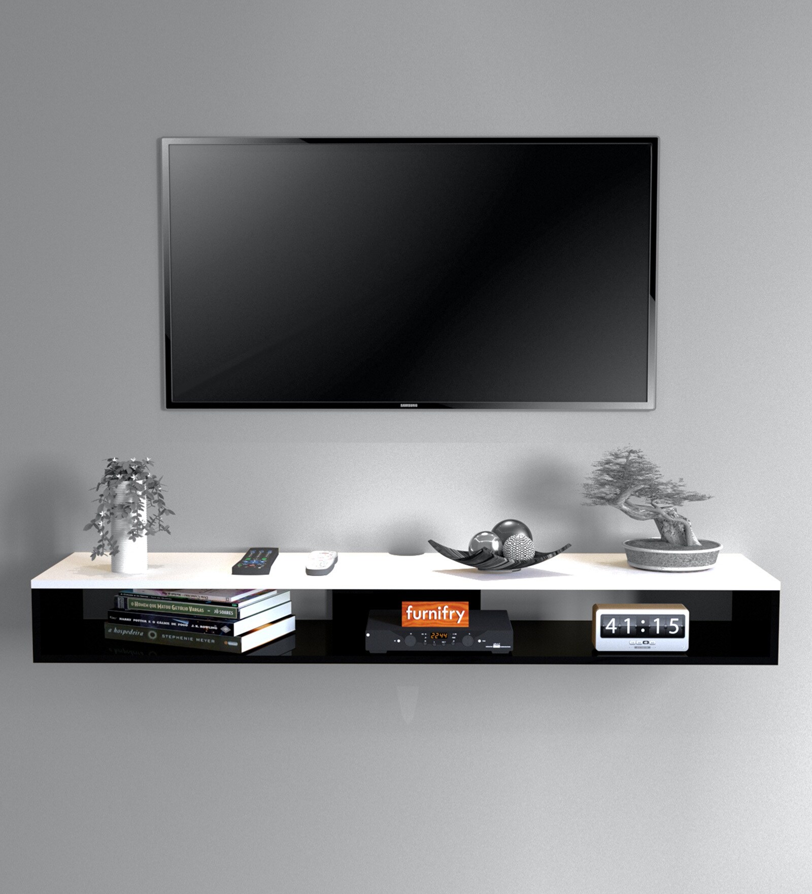 Buy Vision TV Unit in Black & White Finish at 100 OFF by Furnifry