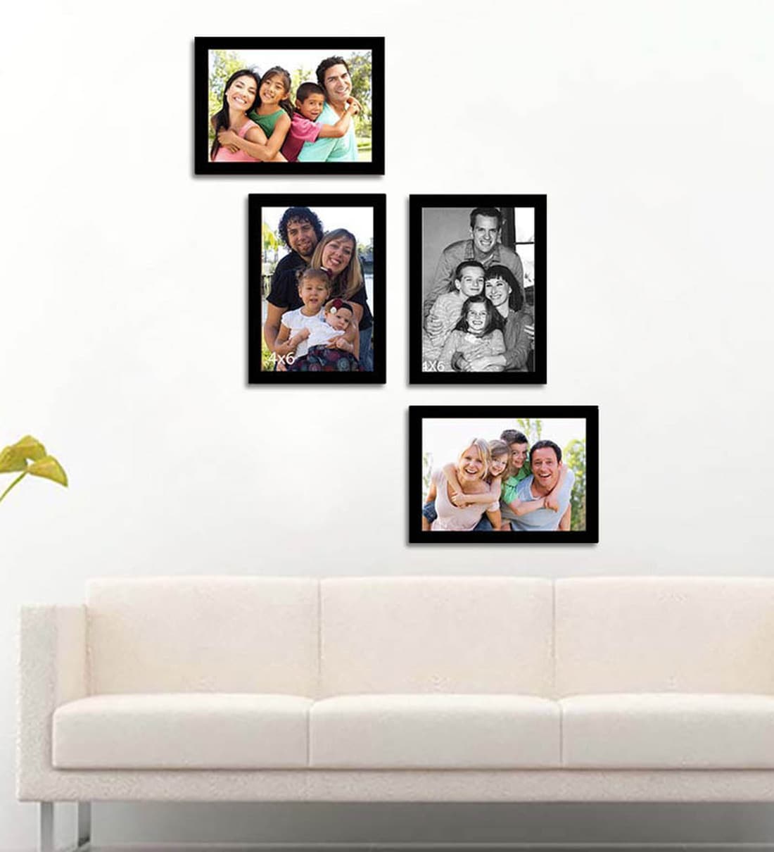 Buy Black Solid Wood Set Of 4 Collage Photo Frames Online Collage