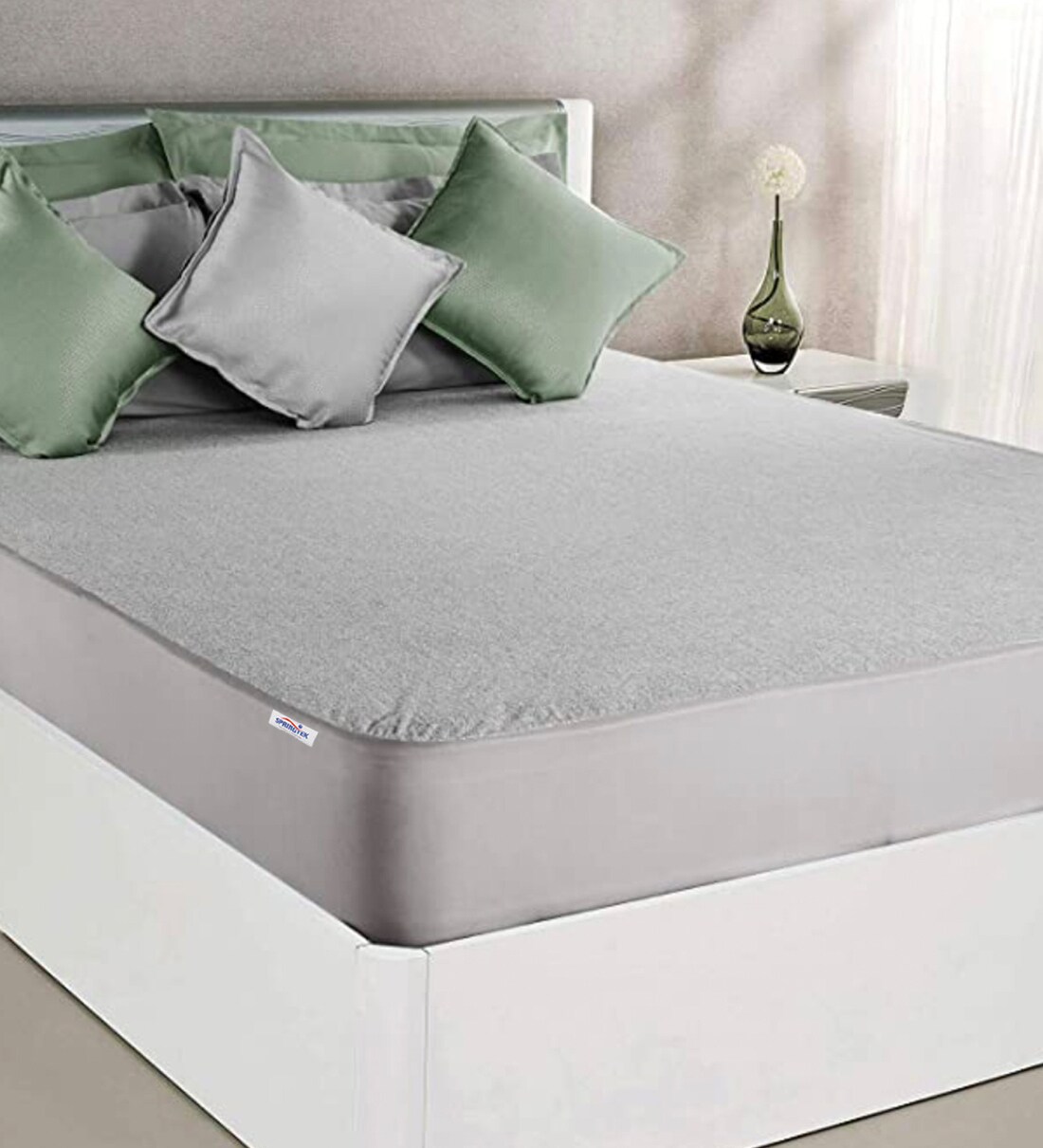 Buy Terry (78x60) Terry Cotton Waterproof Queen Size Mattress Protector