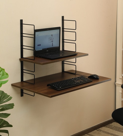 standing desk wall shelf