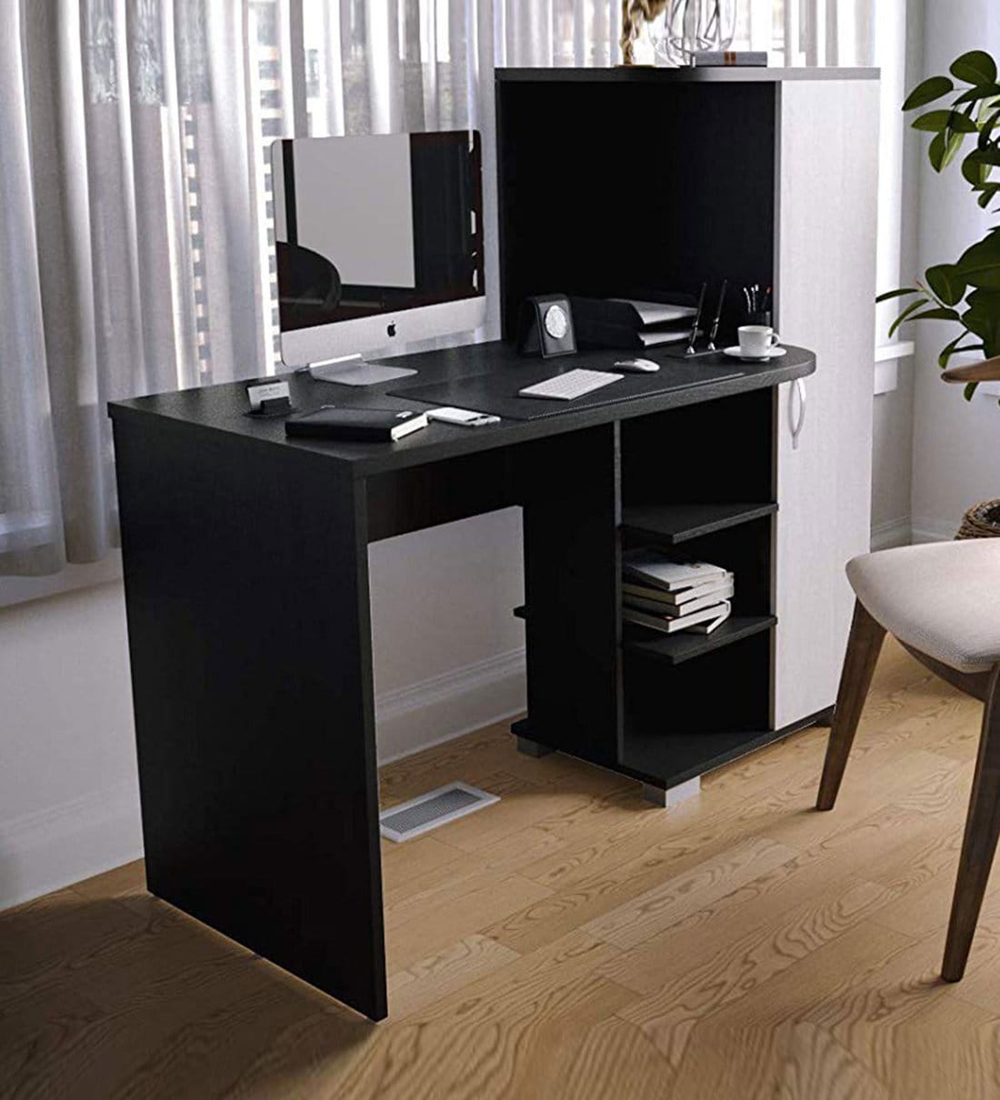 Buy Wesley Study Table in Wenge Finish by Forzza Online Modern