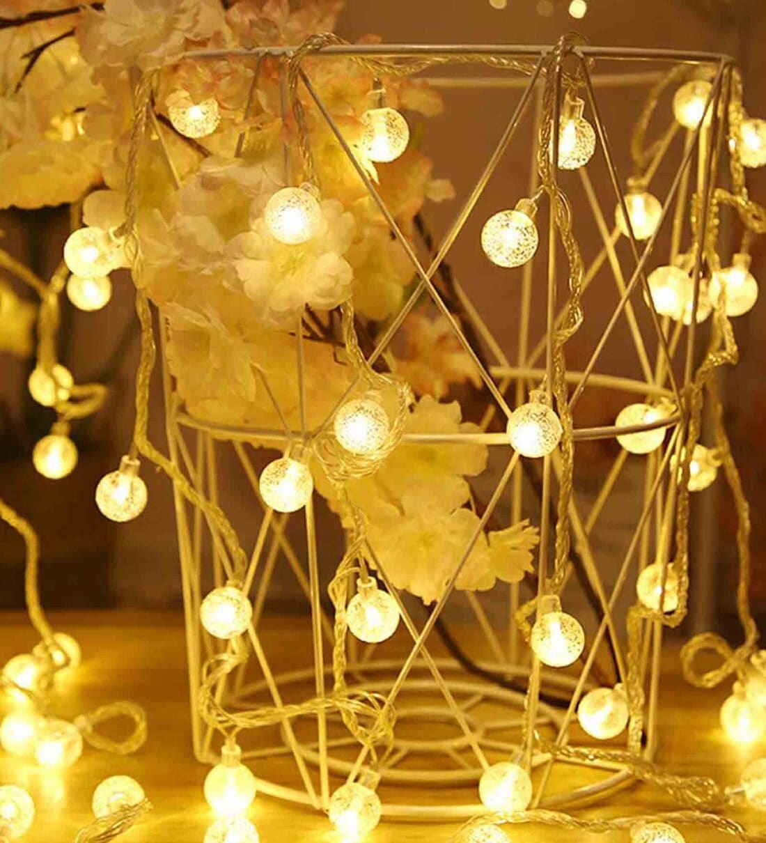 Frosted White and Yellow 3 Meter LED String Light, By The Purple Tree 