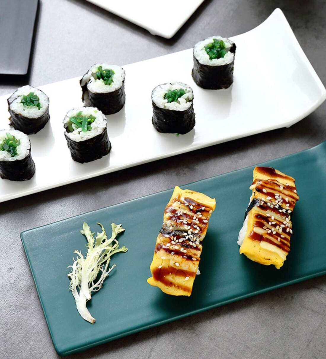 Buy Long Green 12 Inch Ceramic Appetizer Platter Online Appetizer