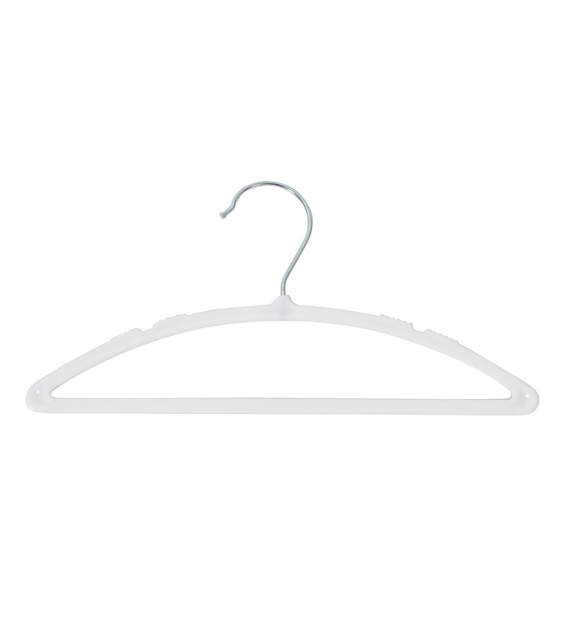 Buy White Plastic 1 Hook Cloth Hangers (Set Of 24) By Kuber Industries
