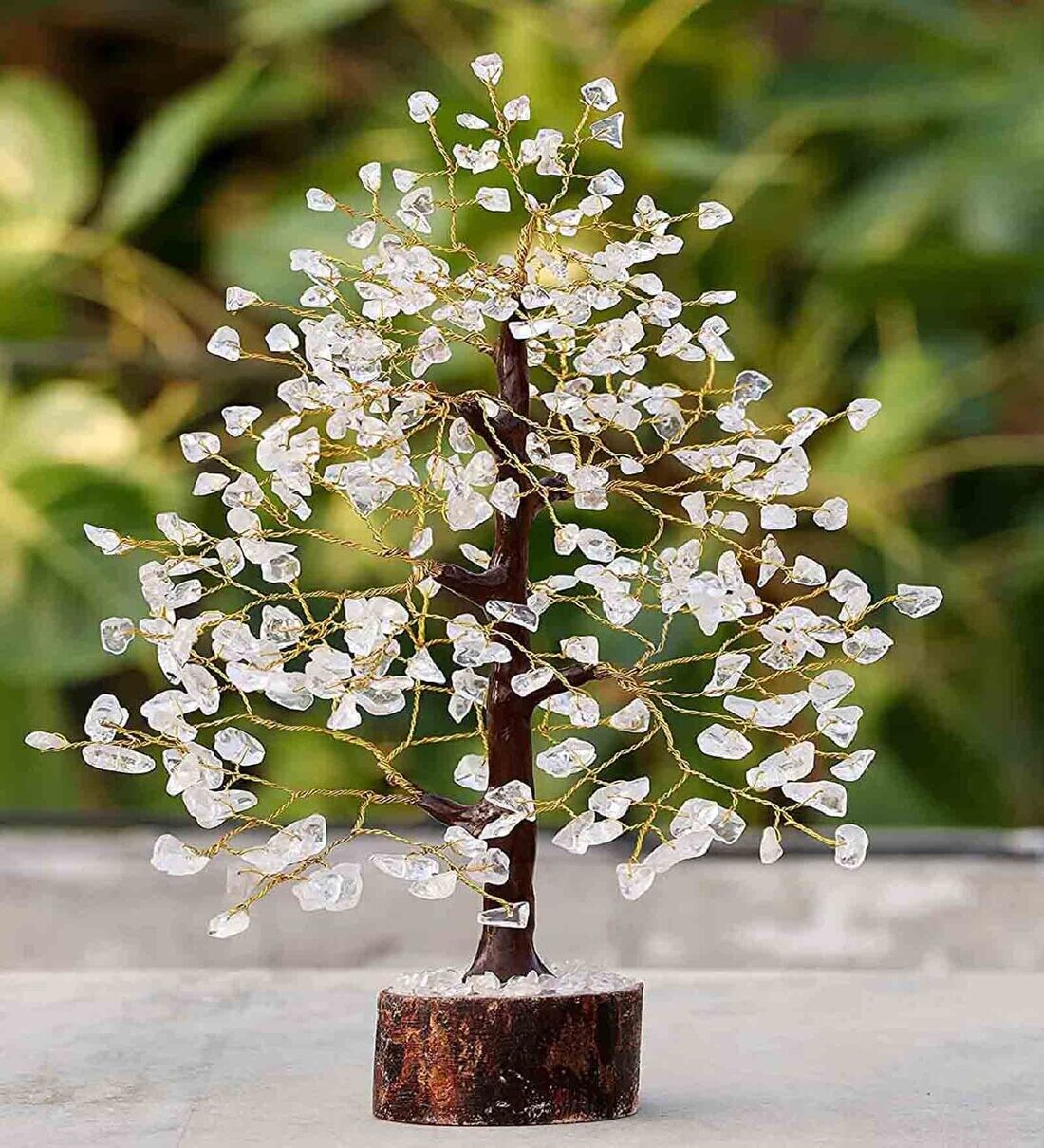Buy White Quartz Stone Fortune Crystal Tree Showpiece Online Feng