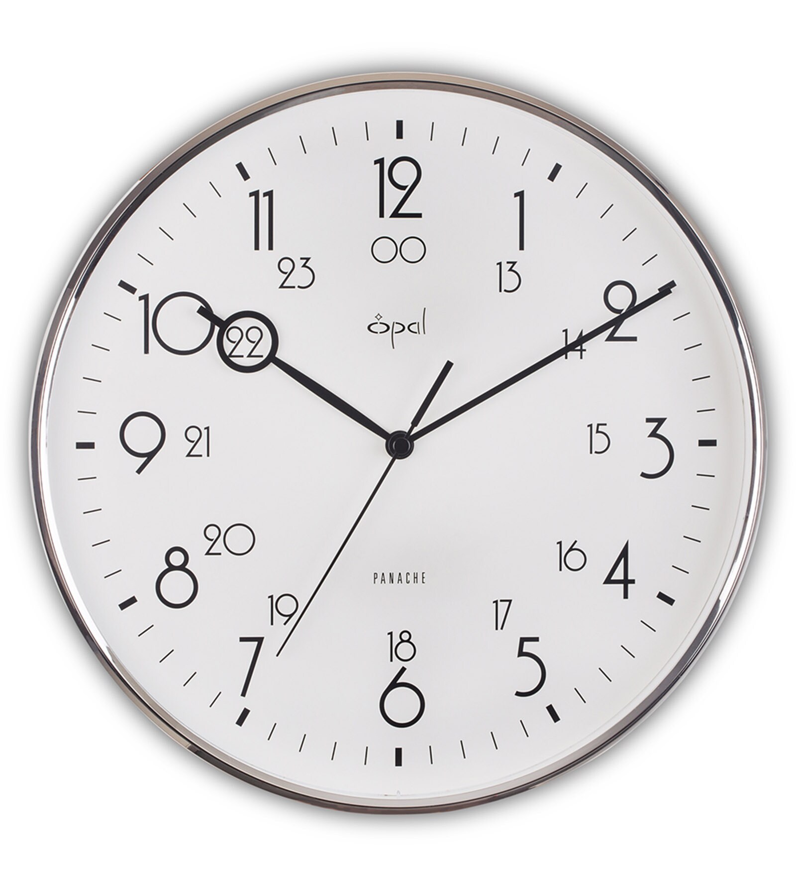 Buy White Abs 12 x 1.5 x 12 Inch Noiseless Movement Wall Clock by Opal