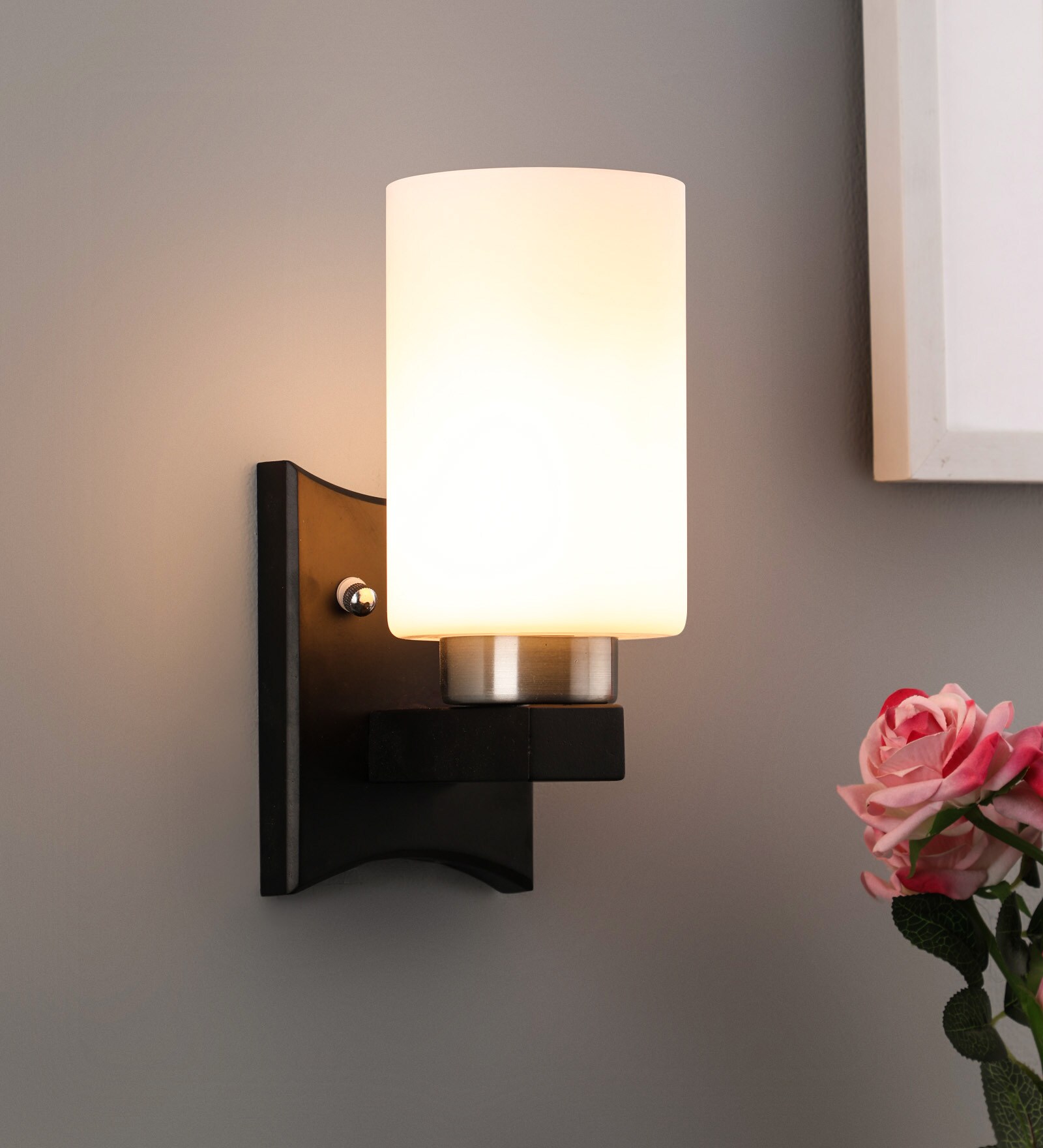 Buy White Glass Wall Light by LEARC Designer Lighting Online Contemporary Wall Sconces Wall