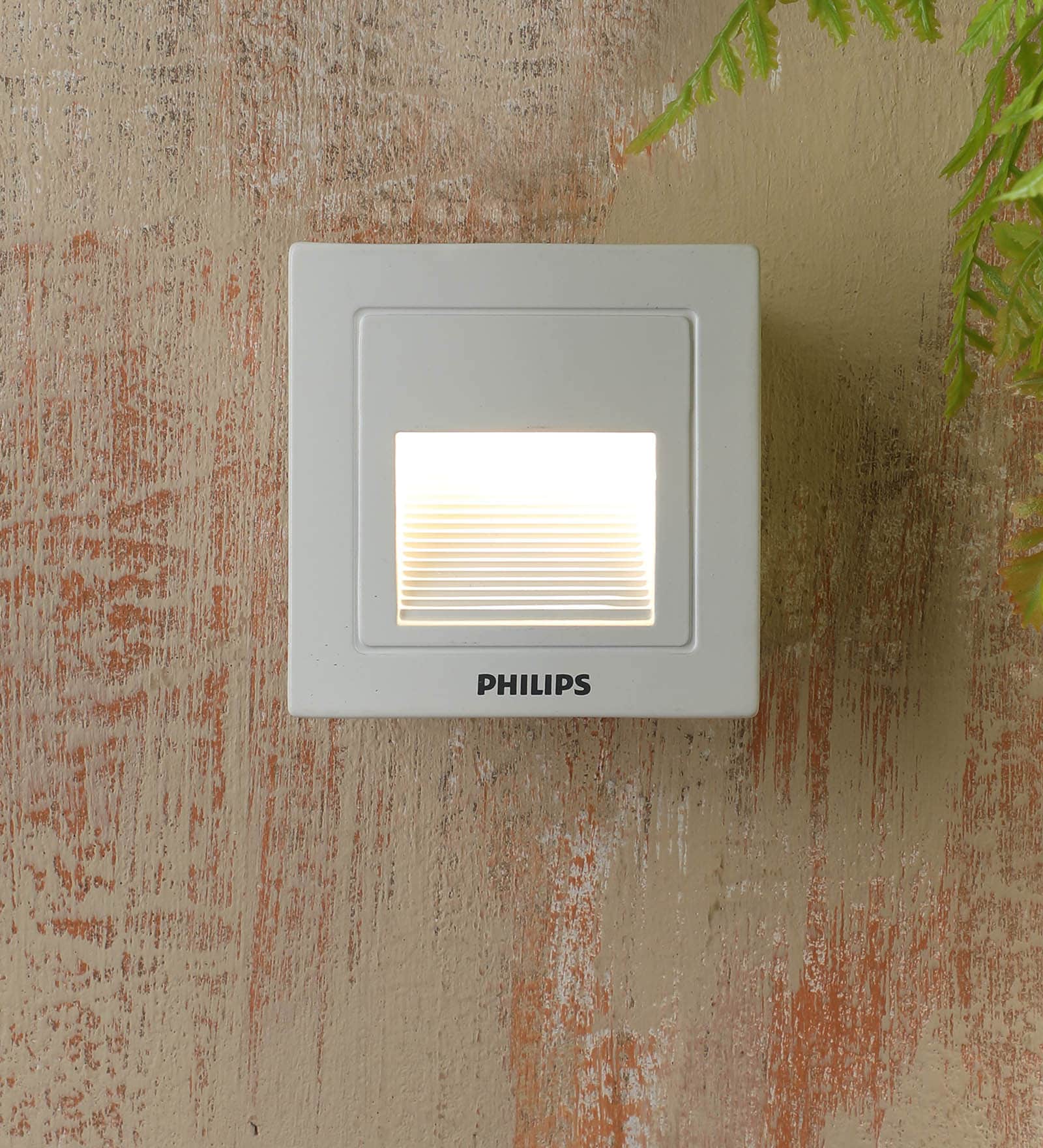 Buy White Metal Outdoor Wall Light by Philips Online Outdoor Wall