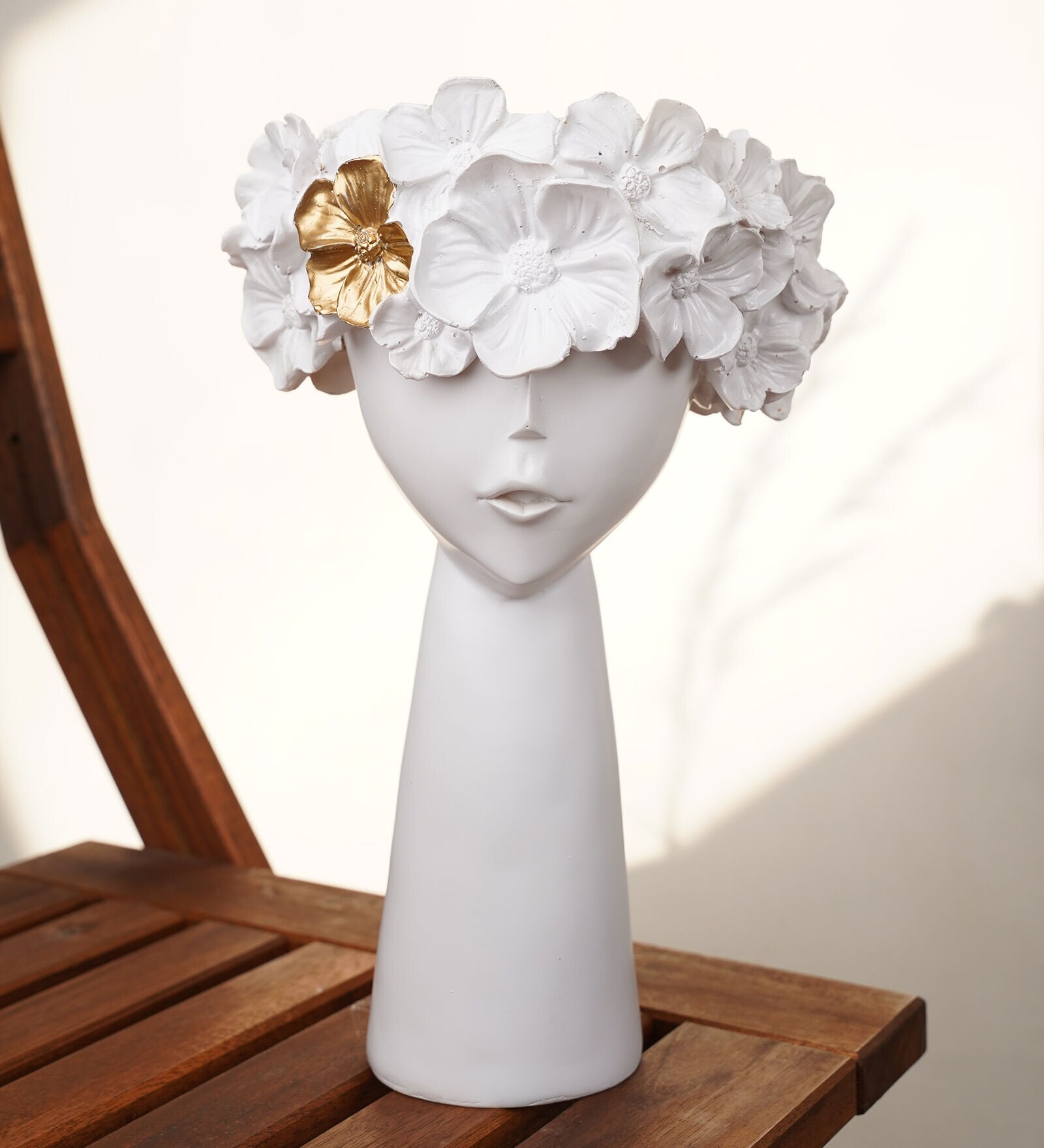 Buy White Tiara White Resin Table Vase Online Vases Vases Home