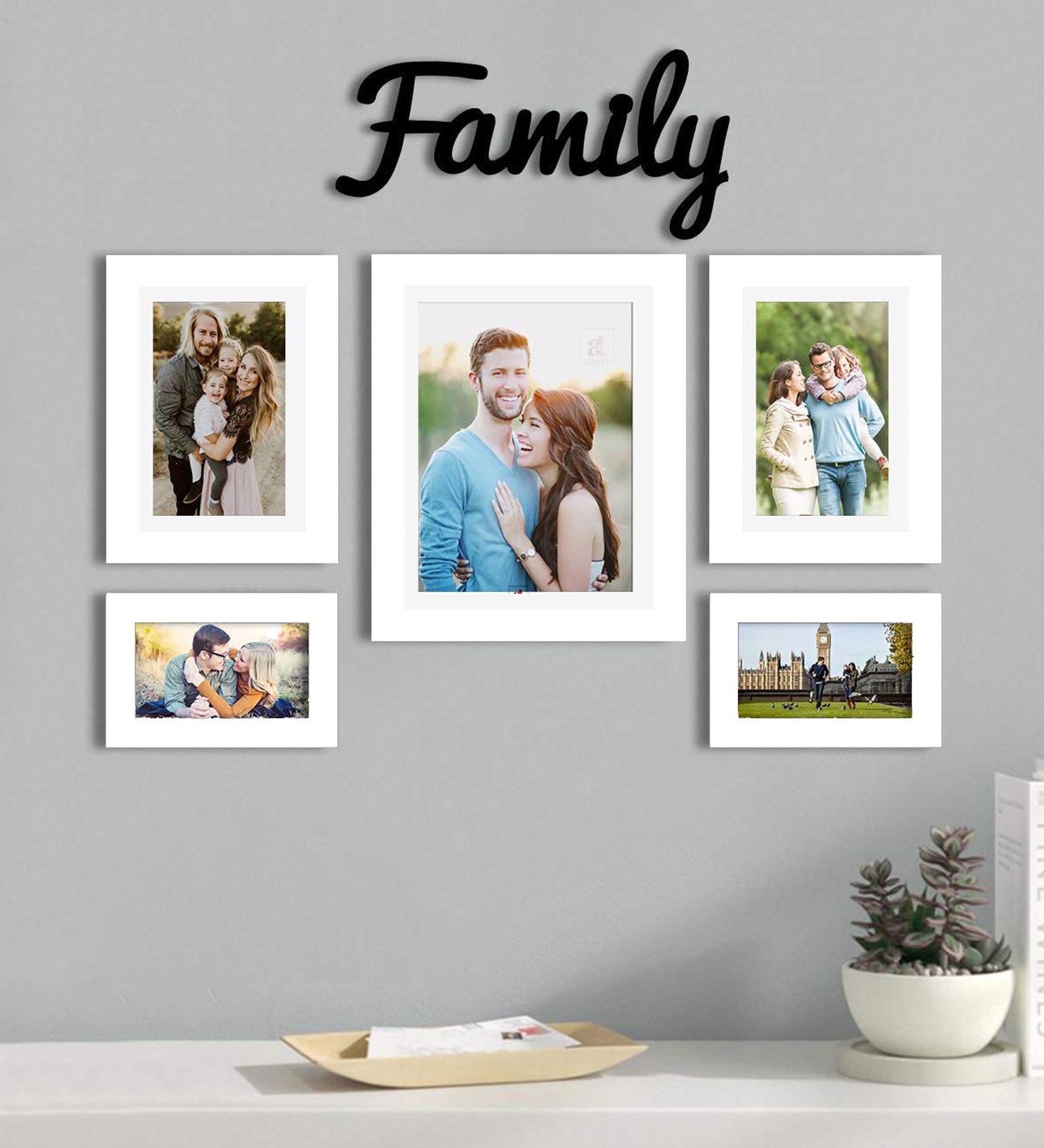 Buy White Synthetic Wood Josie Set Of 5 Collage Photo Frames at 29 OFF