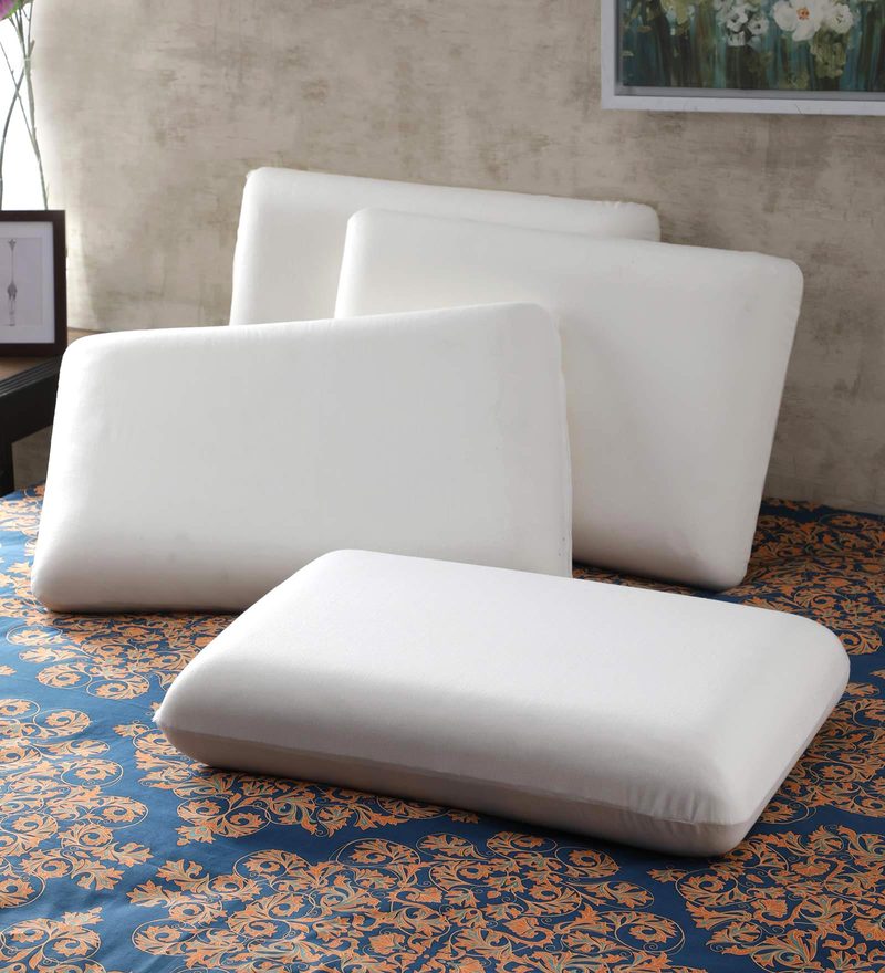 Buy White Memory Foam 12 X 23 Pillow Insert Set Of 4 By Magasin