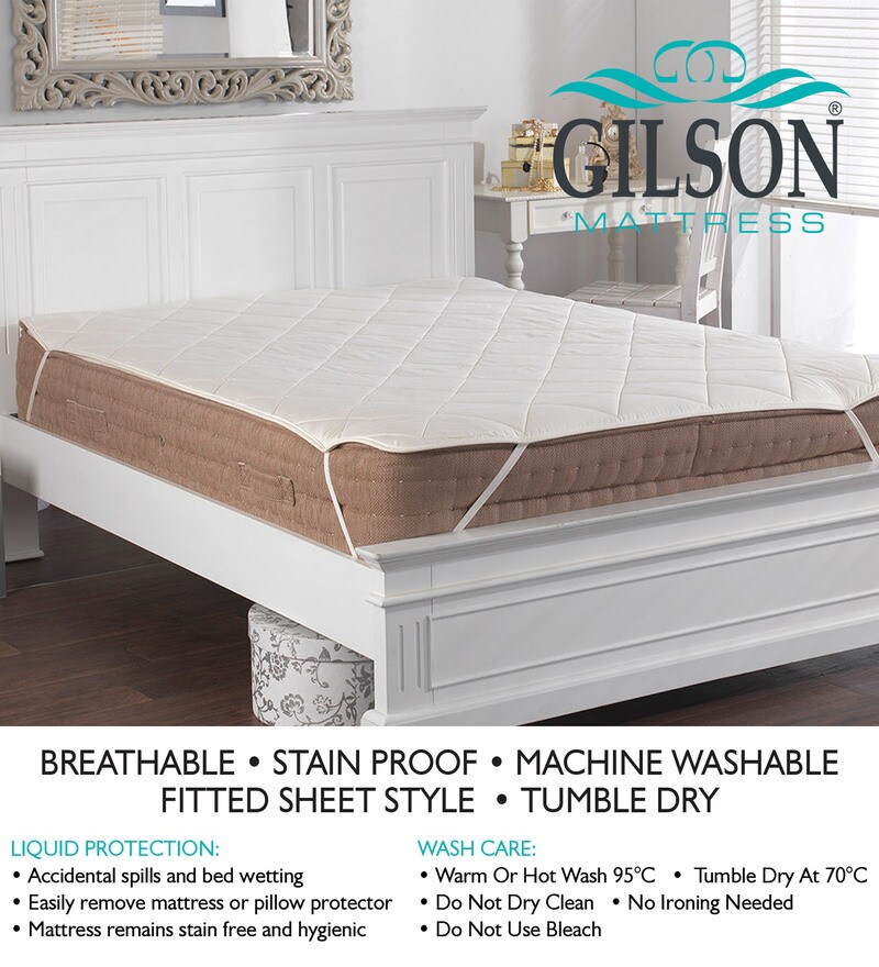 Buy Valencia Queen Bed 72 x 48 Inch Polyester Mattress Protector by Gilson Online Queen Size