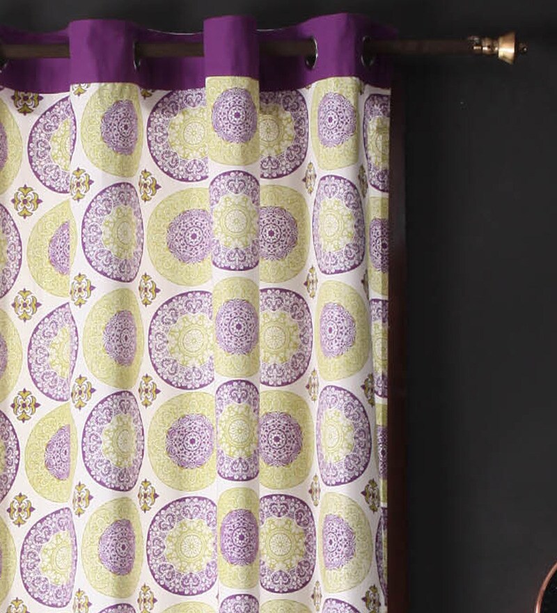 Buy At Home White Cotton 106 X 53 Inch Door Curtain Online