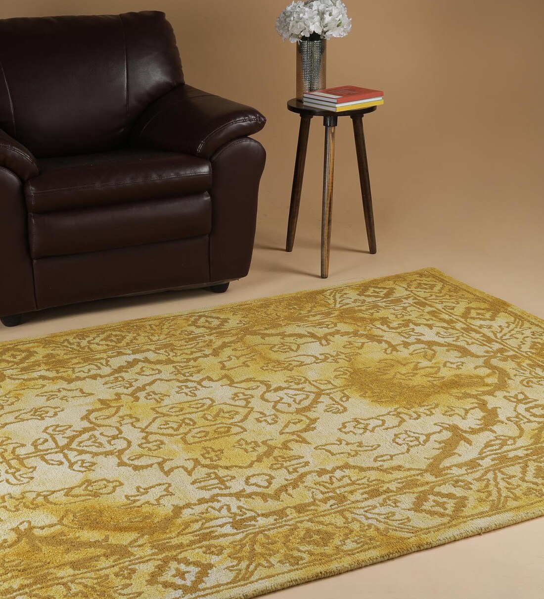 Buy WashedOut Pattern Wool Hand Tufted 5 X 8 Feet Carpet By Sanded Edge Smartly Priced Online