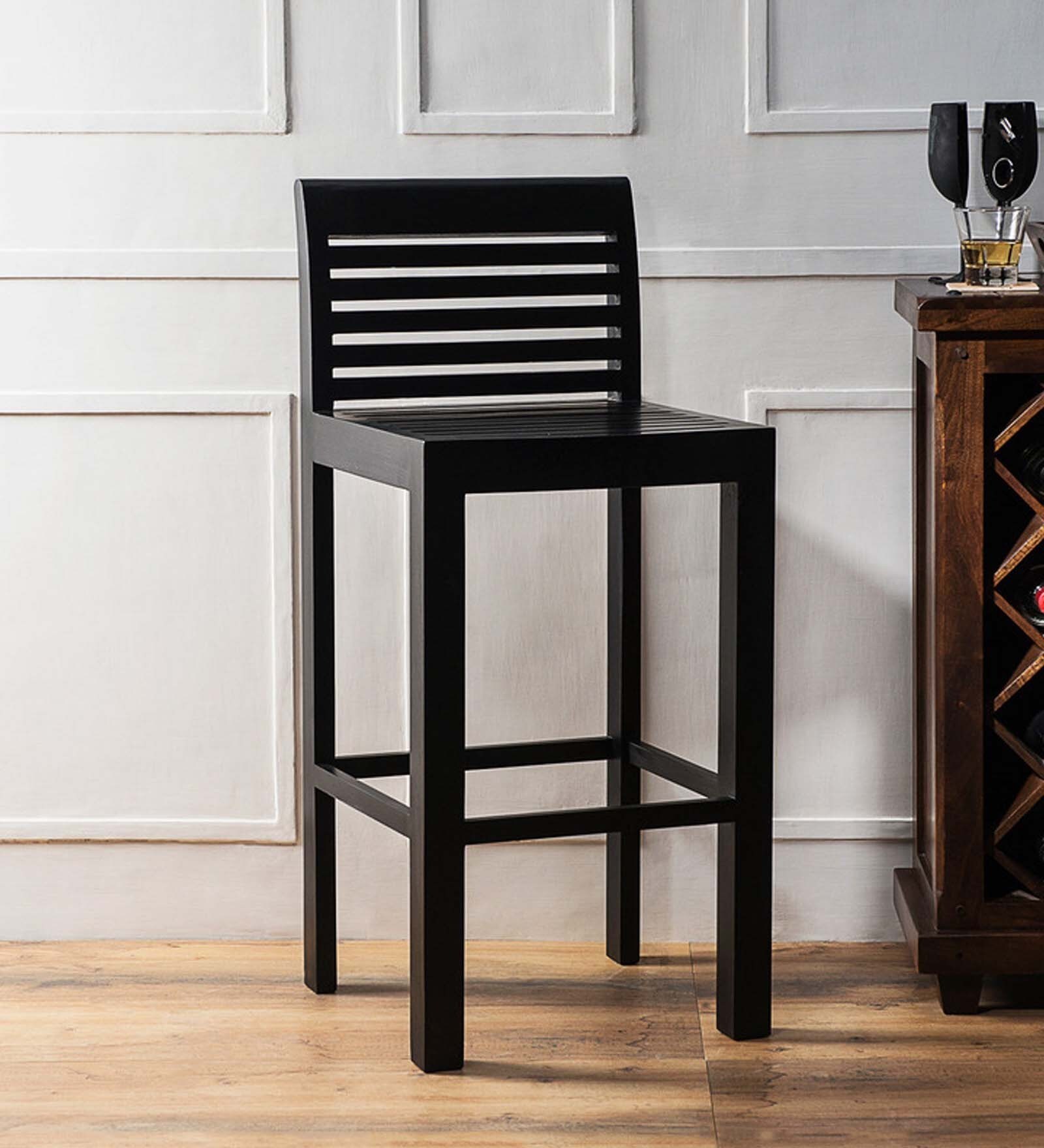 Buy Woodinville Bar Chair in Espresso Walnut Finish by Woodsworth Online Contemporary Bar
