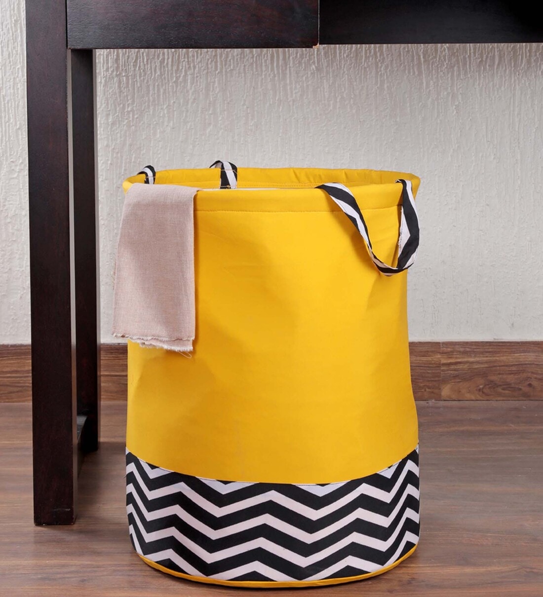Buy Yellow Polyester Foldable 45 Litres Laundry Basket Online Laundry