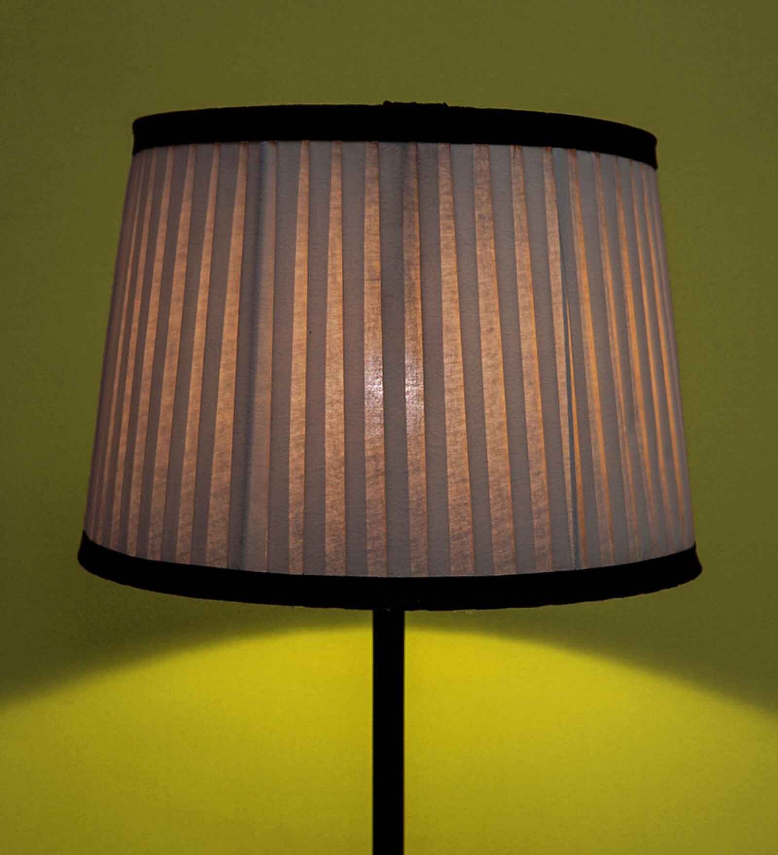 Buy Bow Yellow Fabric Pleated Lampshade By PineCraft International