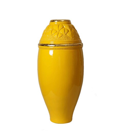 Buy Yellow Daffodil Resin Vase Curios By Urbantaga Online Floor