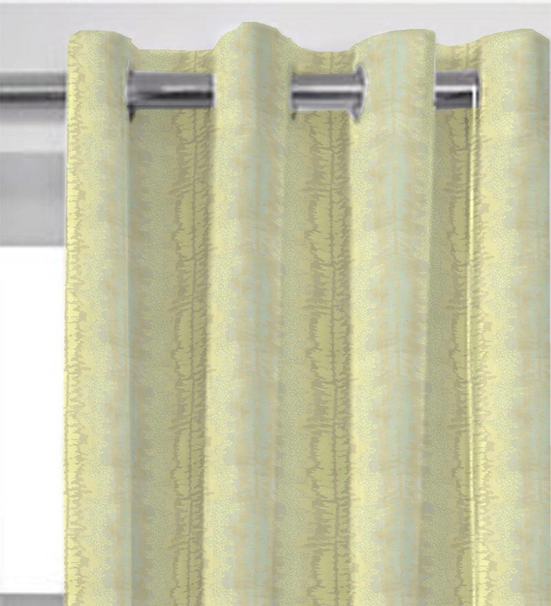Buy Wine Polyester Contemporary Curtain Set With Brass Eyelets