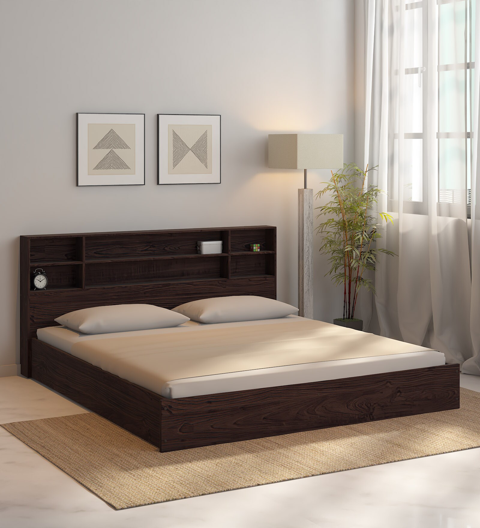 Buy Yuuma King Size Bed in Wenge Finish with Drawer Storage at 17% OFF ...