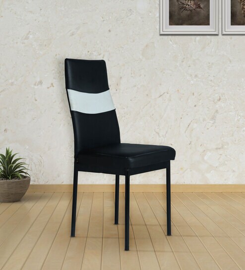 Buy Zebra Dining Chair In Black Colour By Furniease Online Parsons Dining Chairs Dining Furniture Pepperfry Product