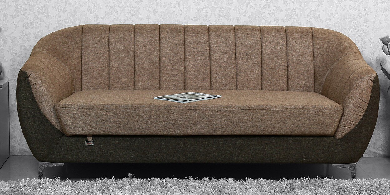 Buy Zurich 3 Seater Sofa in Golden Colour by Parin Online Bucket Sofa