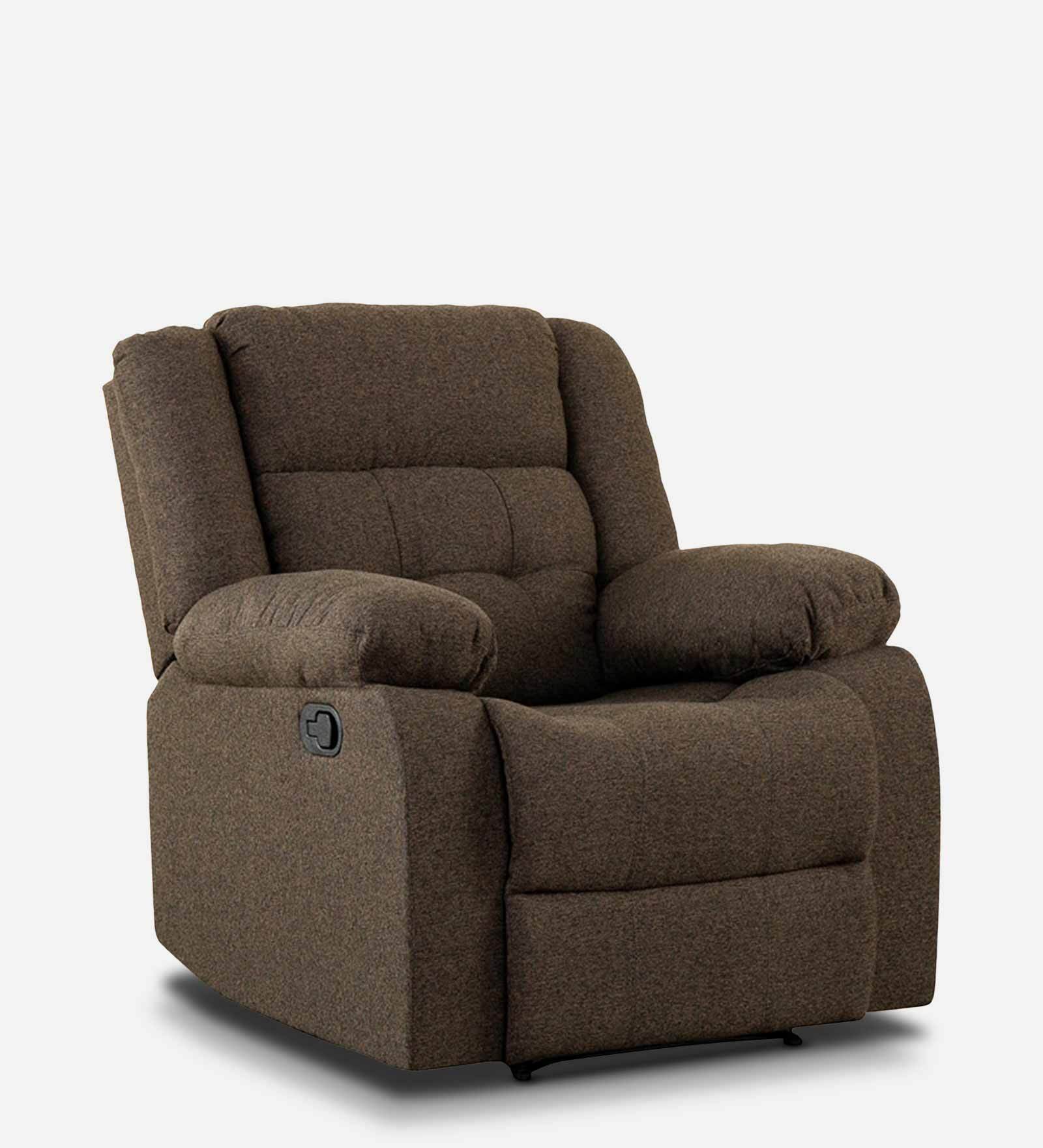 Buy Zurich Next 1 Seater Manual Recliner in Dark Brown Colour by Home