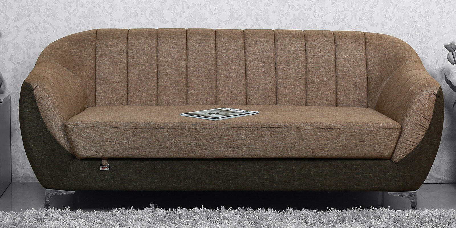 Buy Zurich 3 Seater Sofa in Golden Colour by Parin Online Bucket Sofa