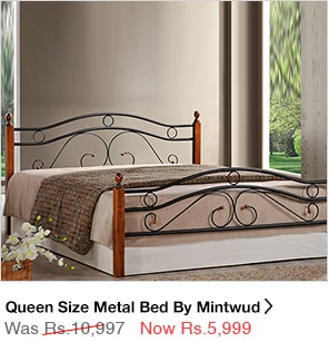 Queen Size Metal Bed by Mintwud