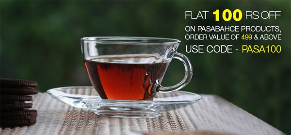 Pasabahce Dining - Flat 100 Rs off on Pasabahce rder value of 499 & above | Use Coupon PASA100
