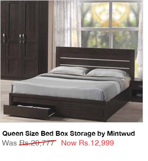 Queen Size Bed Box Storage by Mintwud