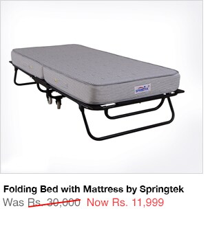 Folding Bed with Mattress by Springtek